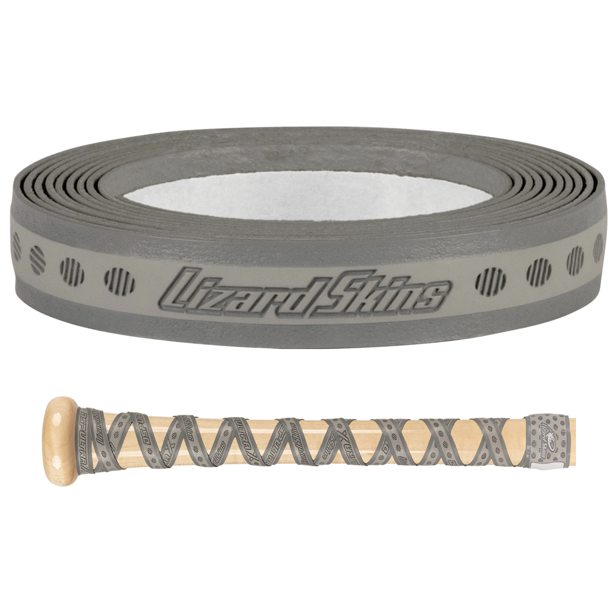 Jaw Bats DSP Ultra X Bat Grip - Platinum Gray Lizard Skin